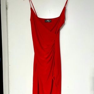 LUX LA Red Asymmetrical fitted Dress Size Small - Never Worn